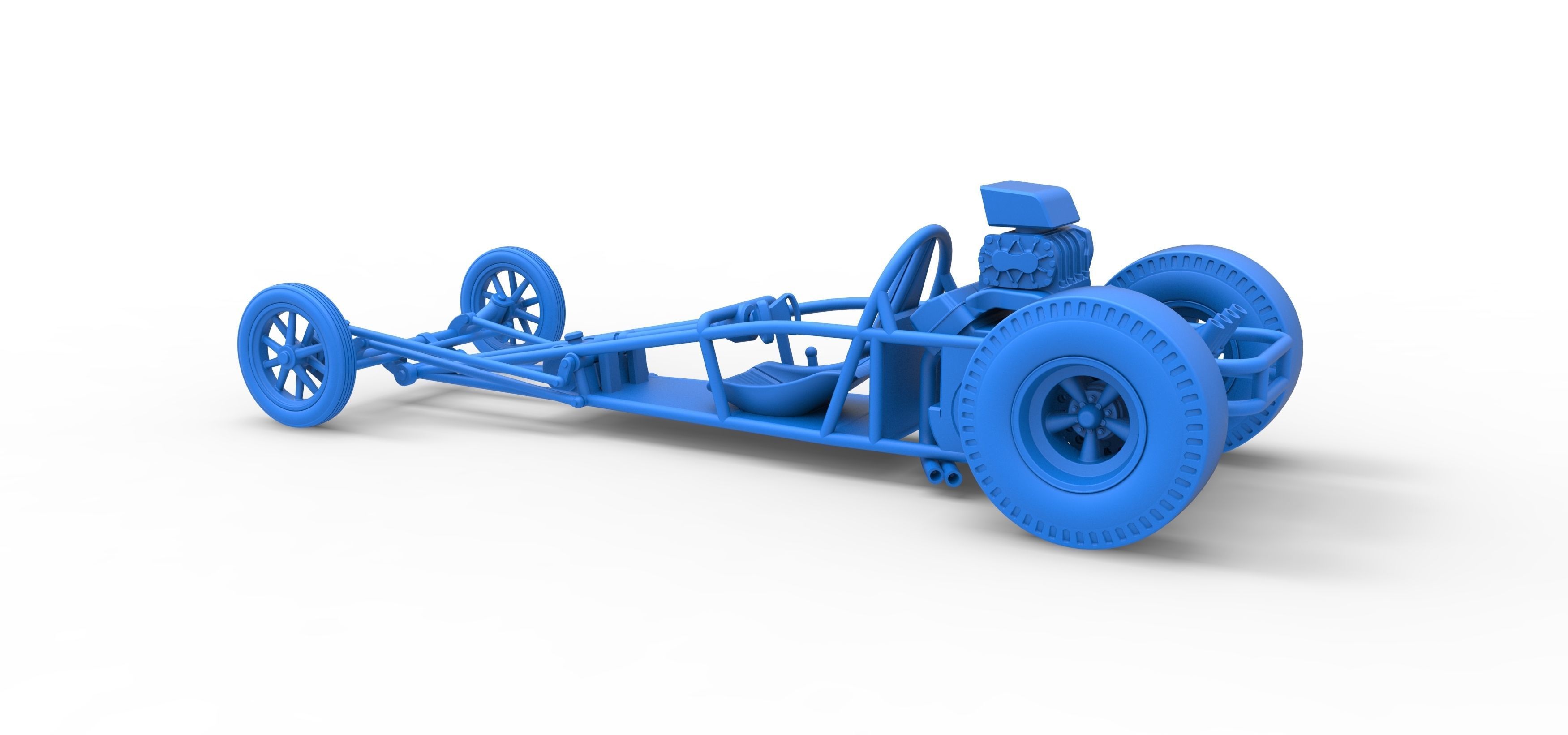 Rear engine old school dragster Scale 1 to 25 3D print model_37