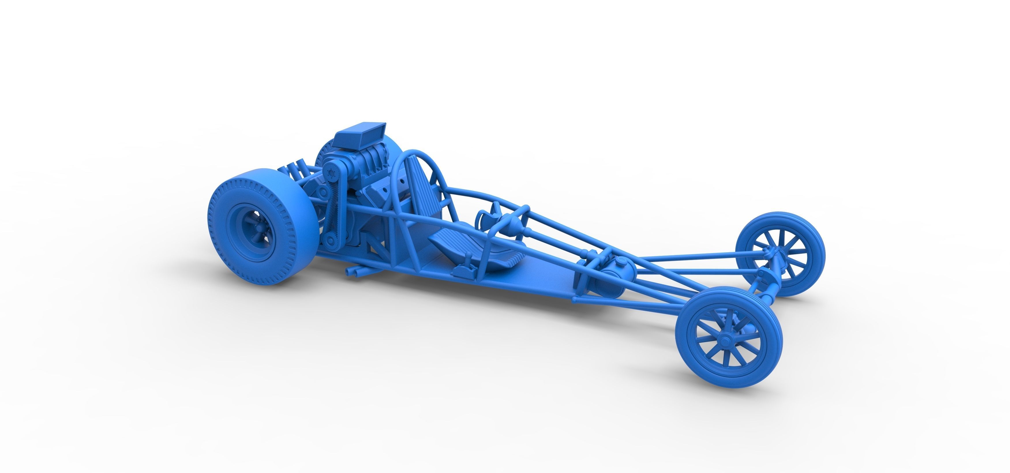 Rear engine old school dragster Scale 1 to 25 3D print model_47