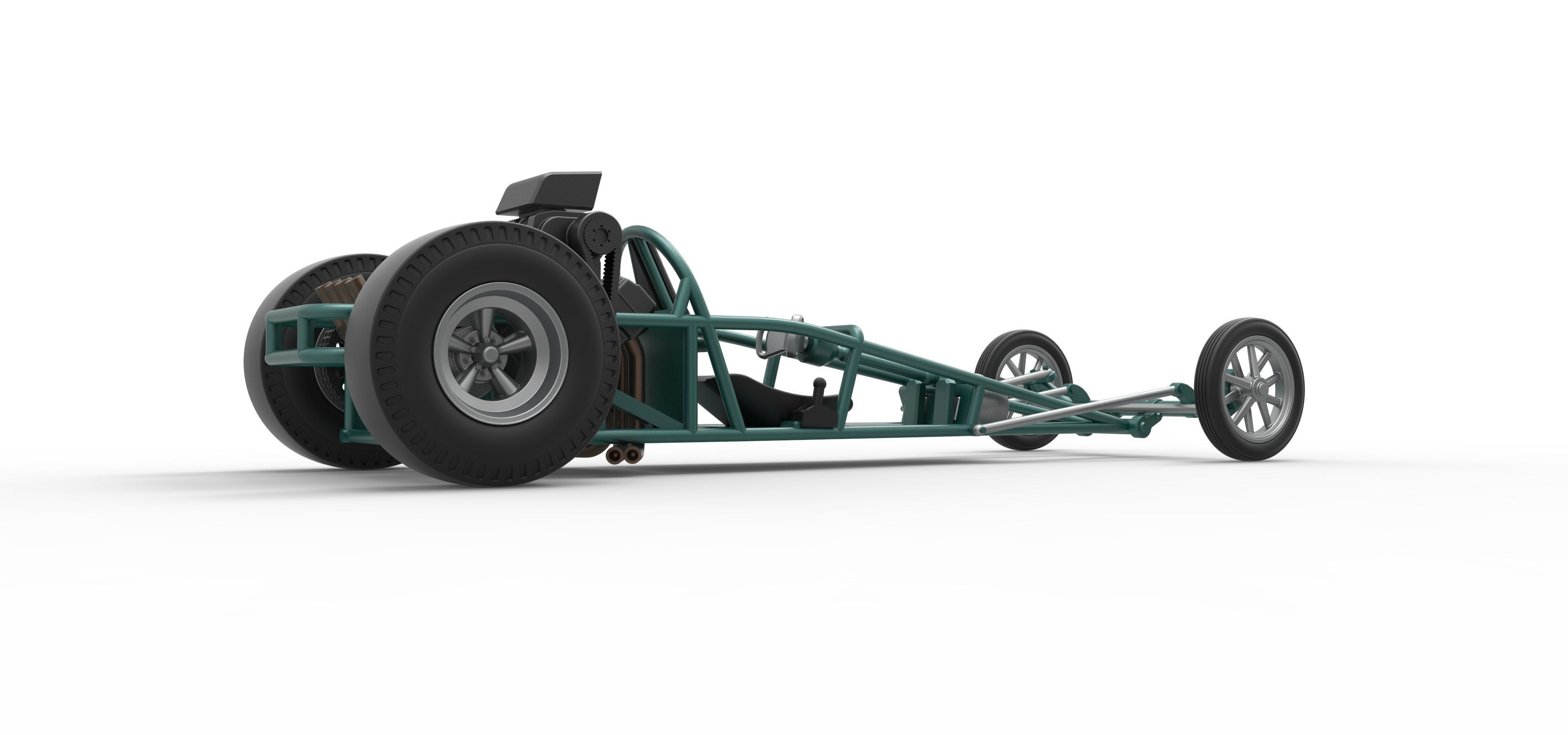 Rear engine old school dragster Scale 1 to 25 3D print model_19