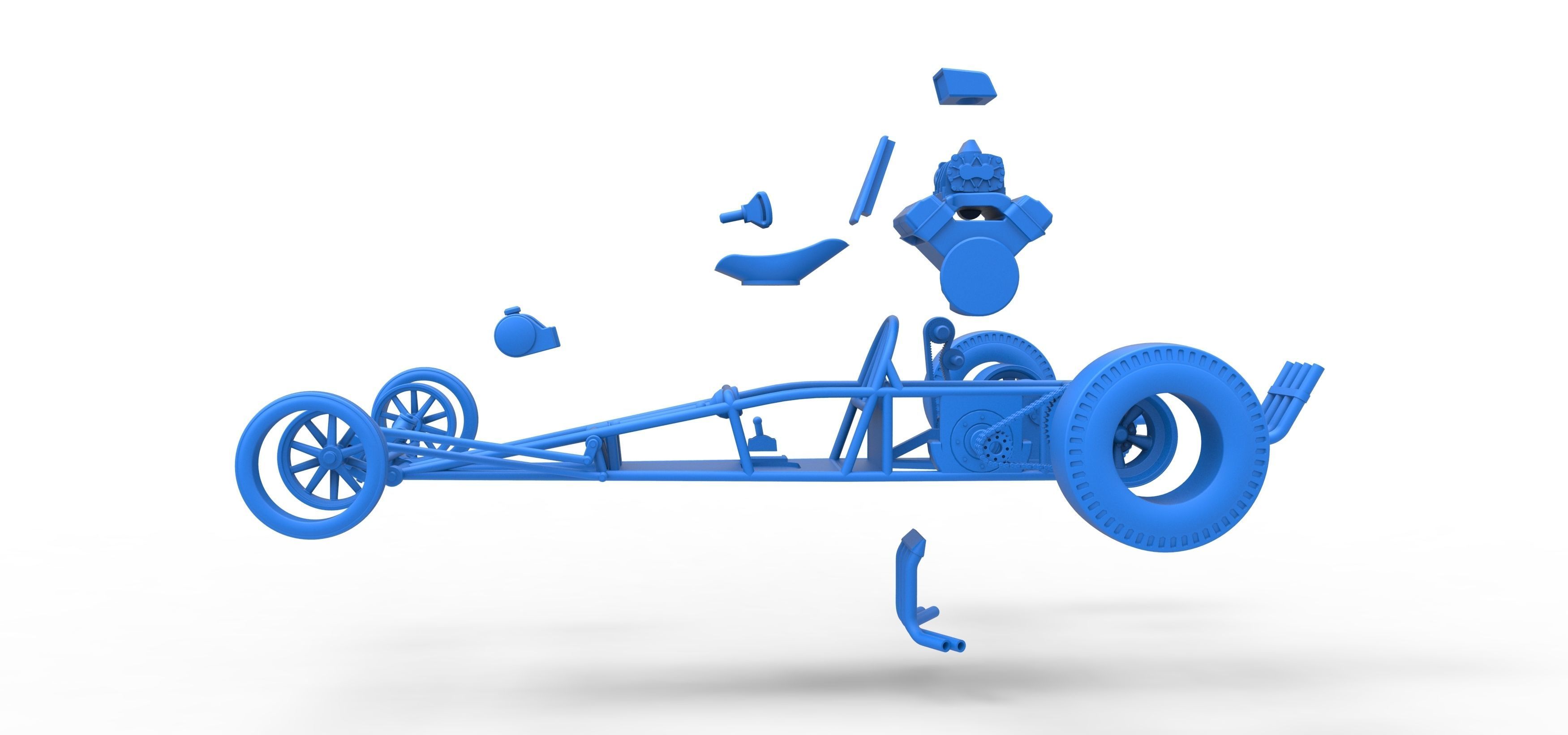 Rear engine old school dragster Scale 1 to 25 3D print model_55