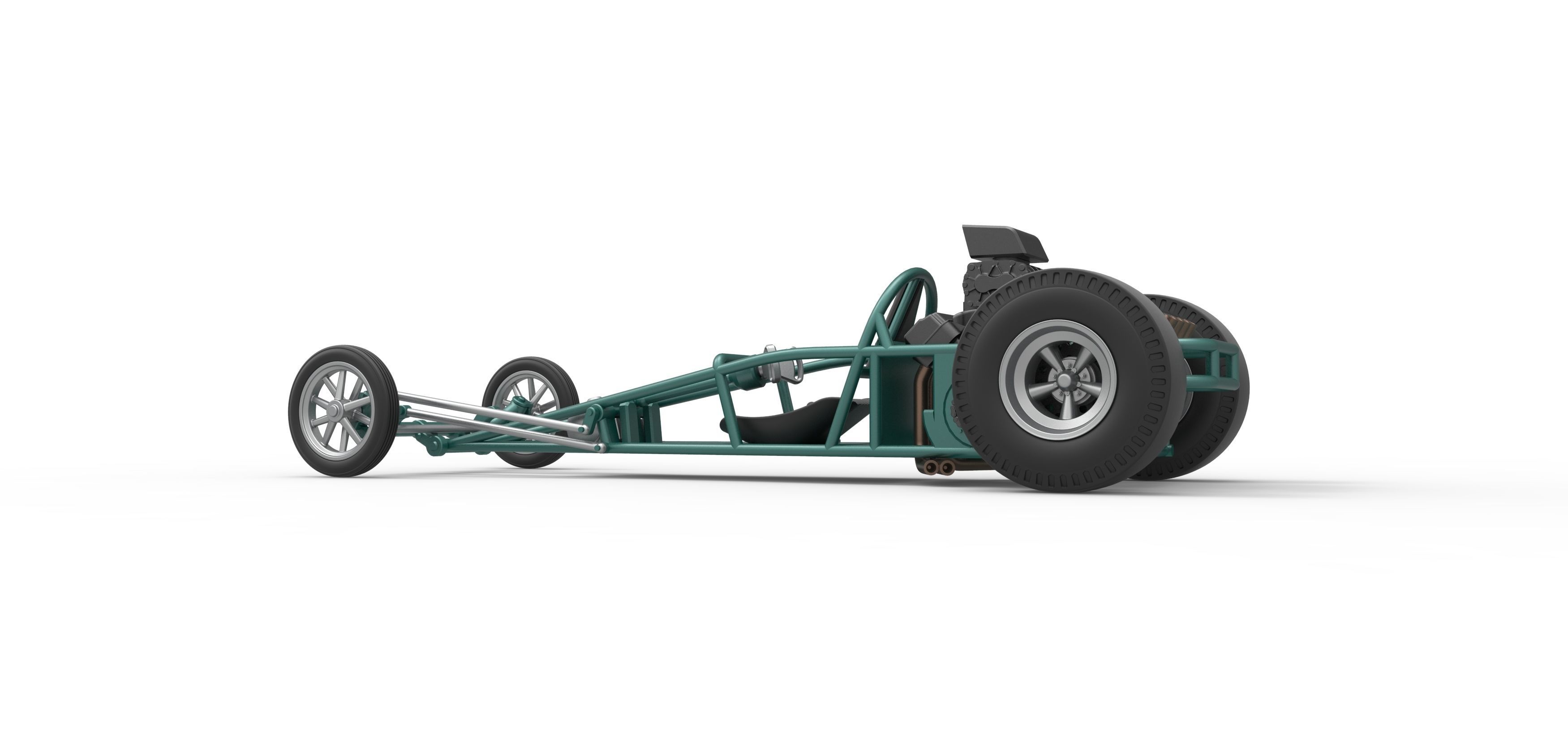 Rear engine old school dragster Scale 1 to 25 3D print model_13