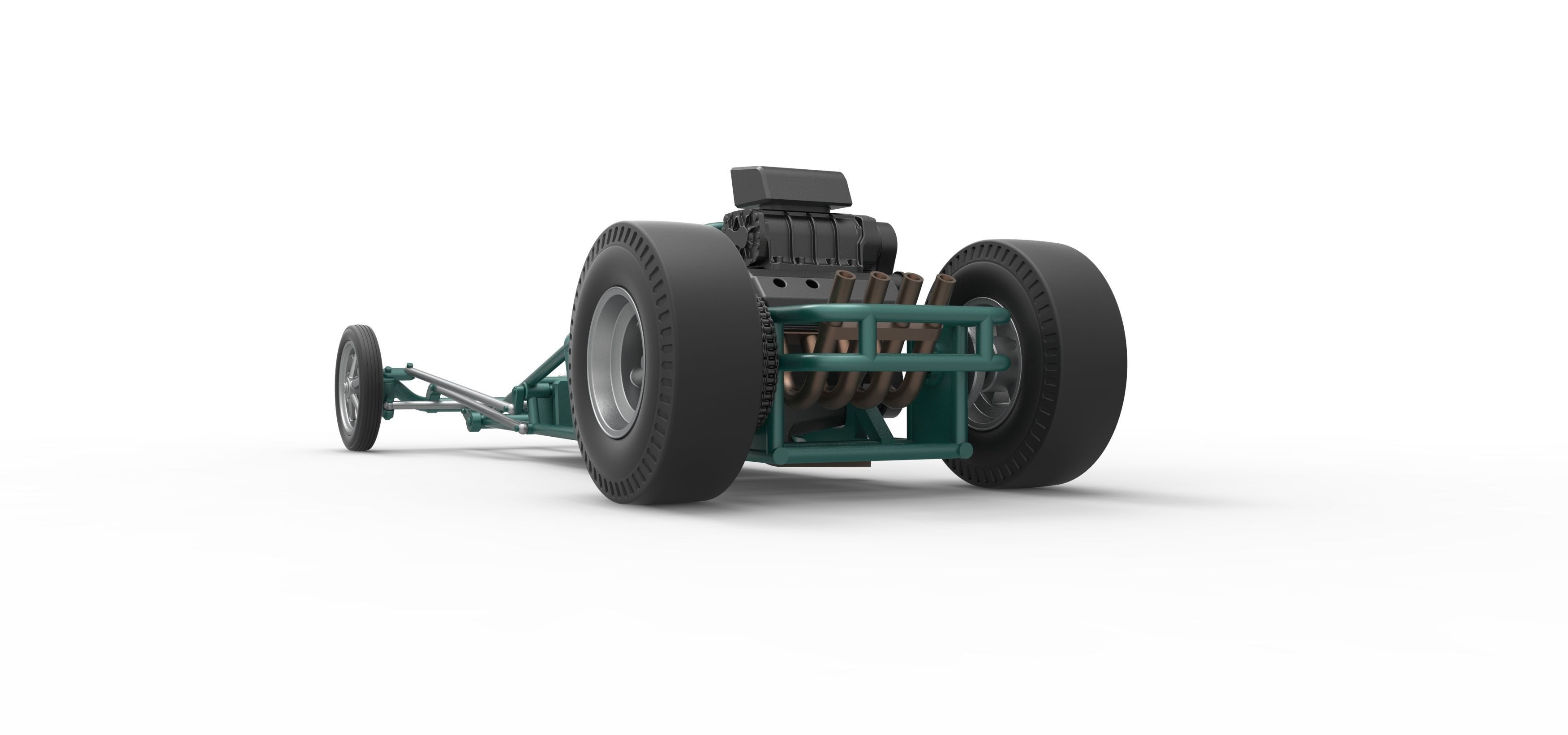 Rear engine old school dragster Scale 1 to 25 3D print model_15