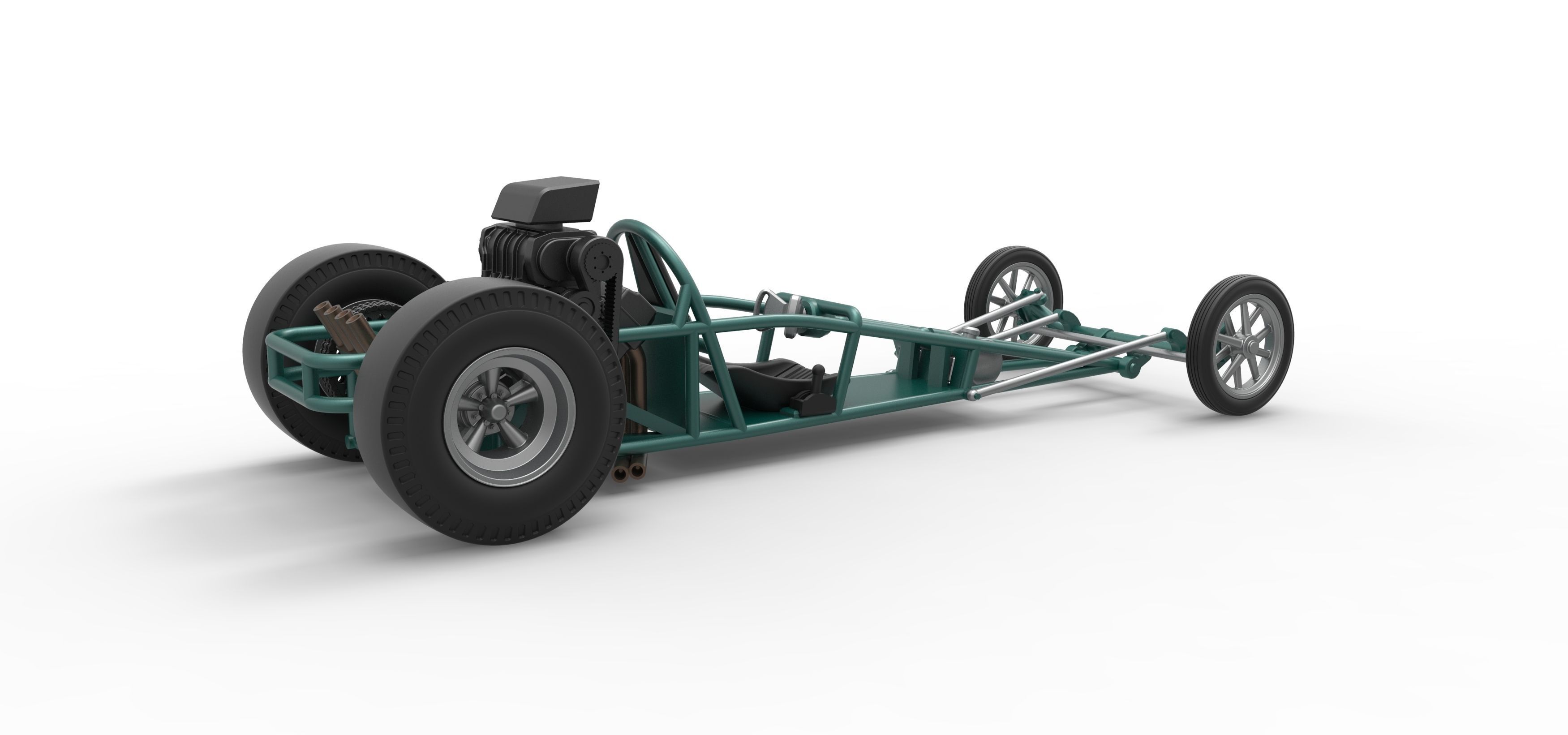 Rear engine old school dragster Scale 1 to 25 3D print model_18