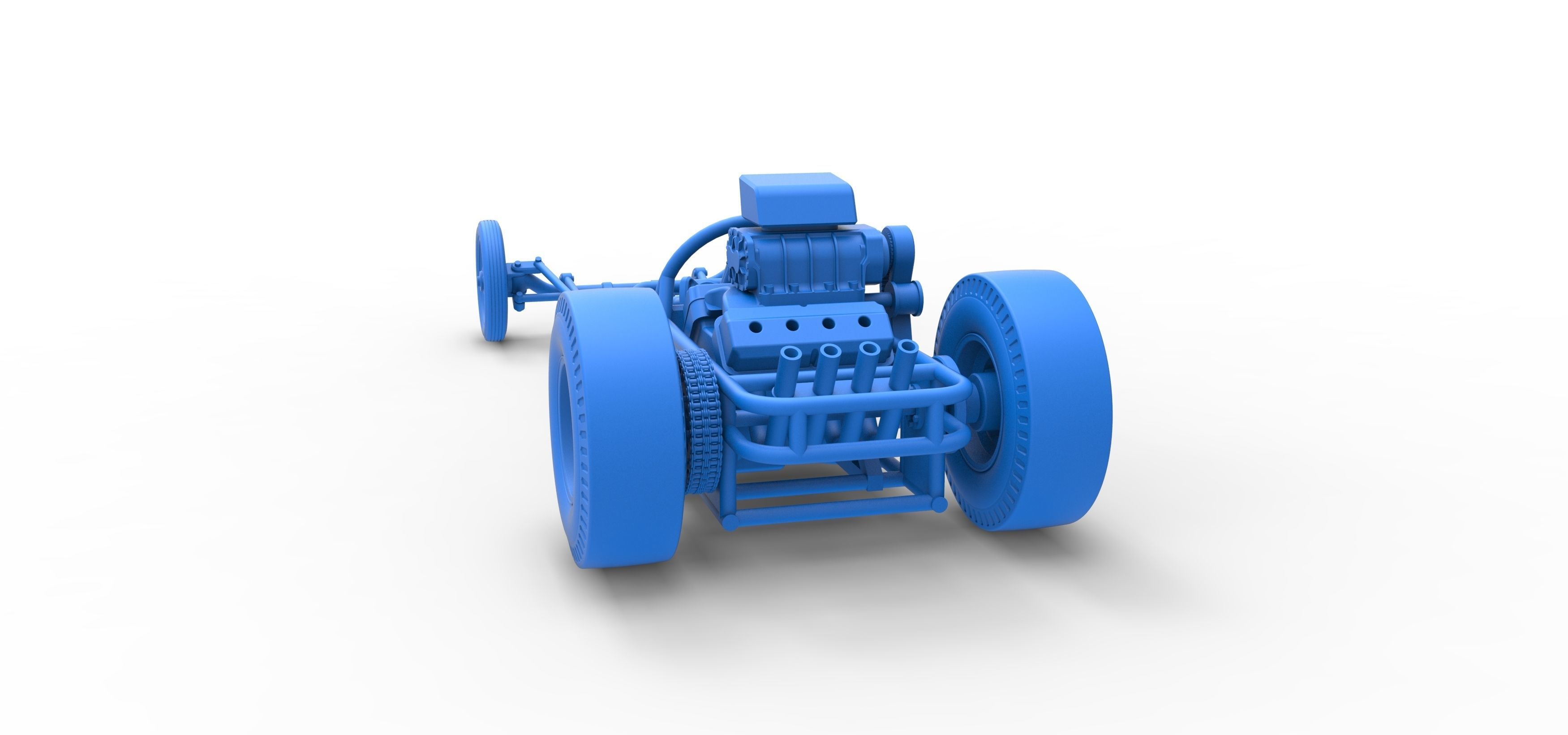 Rear engine old school dragster Scale 1 to 25 3D print model_39