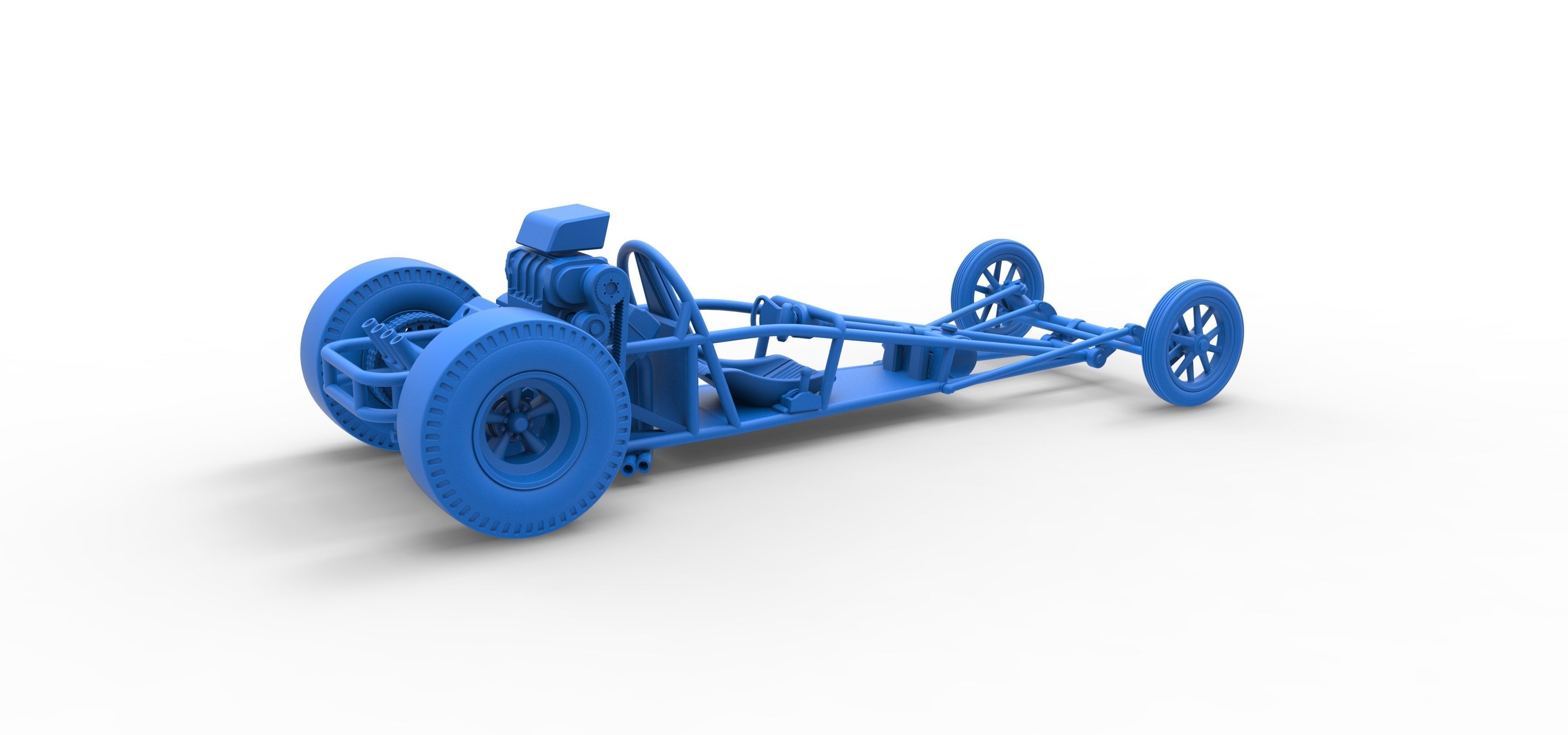Rear engine old school dragster Scale 1 to 25 3D print model_43