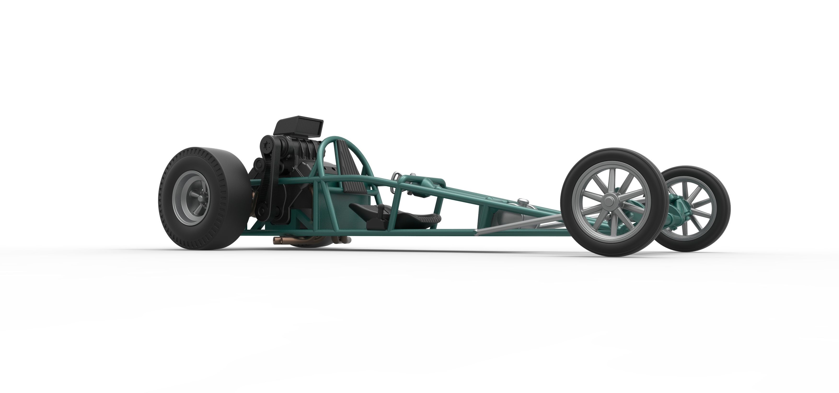 Rear engine old school dragster Scale 1 to 25 3D print model_23