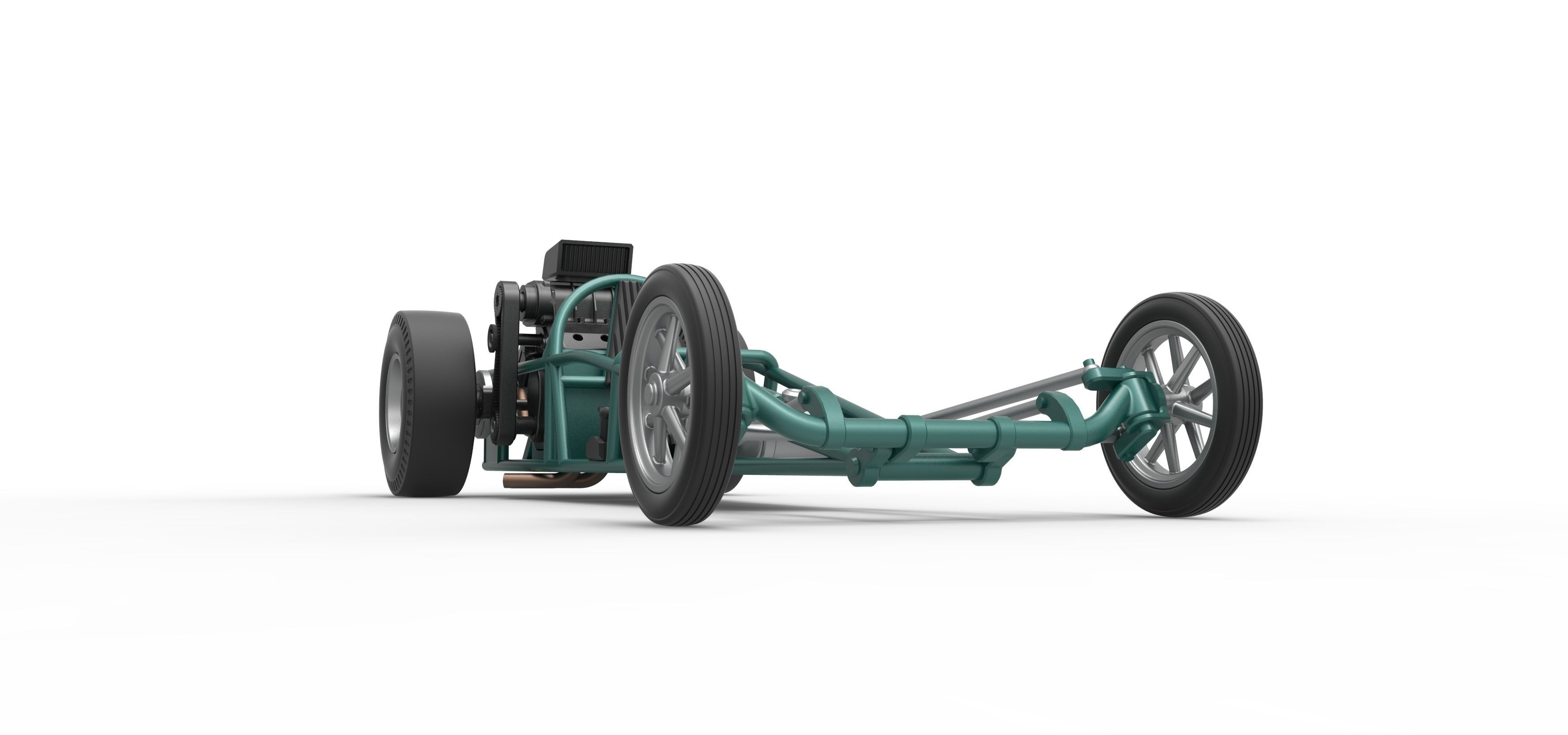 Rear engine old school dragster Scale 1 to 25 3D print model_25