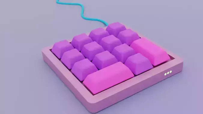 3D model of the keyboard