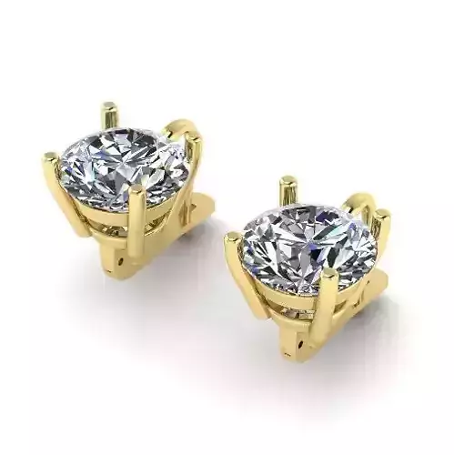 Earrings with round stone N01511