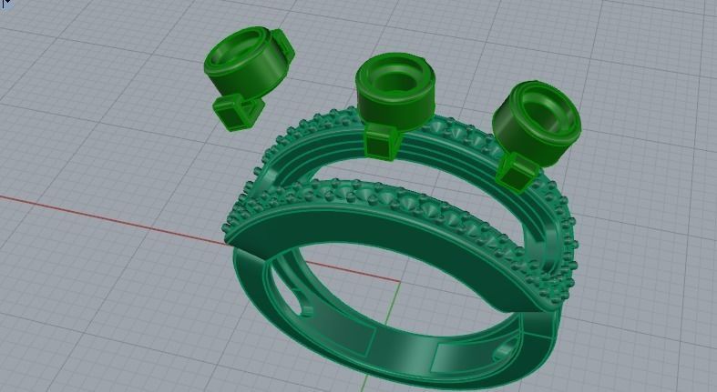 Ring N01509 3D print model_4