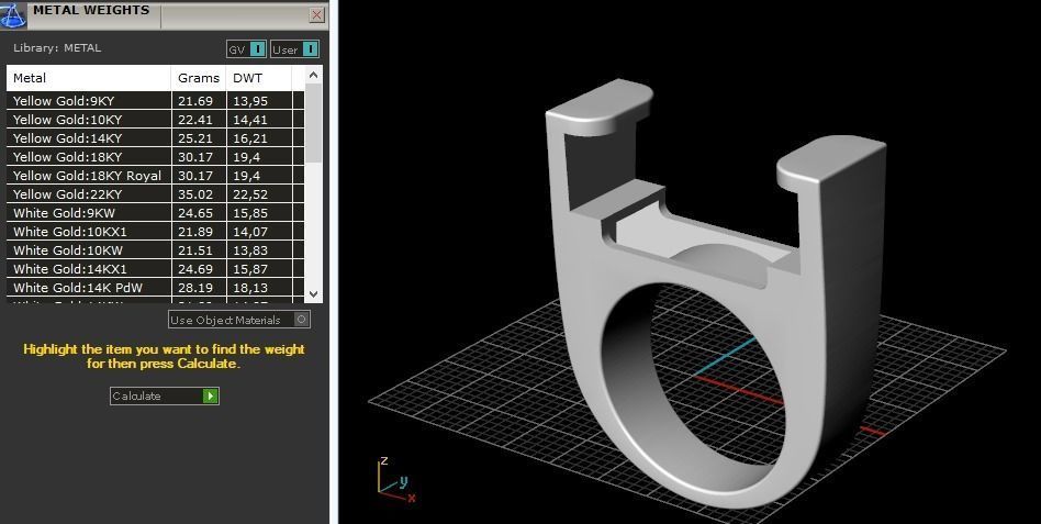 Mens ring with large width and square stone N01508 3D print model_11