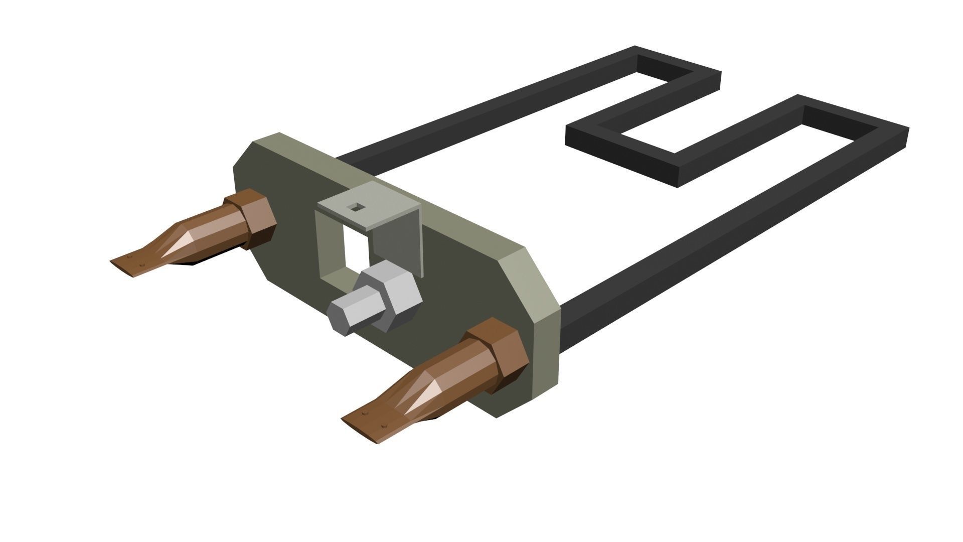 Low Poly Game Ready Washing Machine Heating Element Low-poly 3D model_9