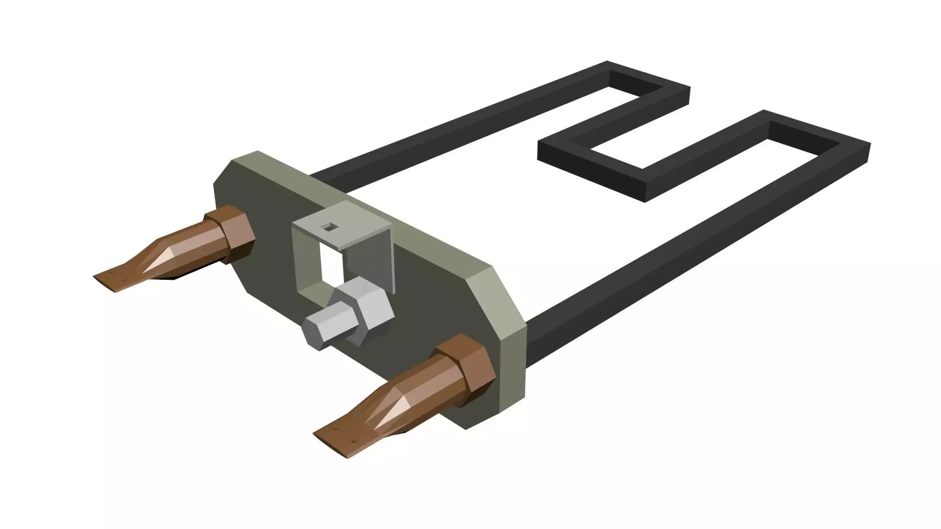 Low Poly Game Ready Washing Machine Heating Element Low-poly 3D model_0