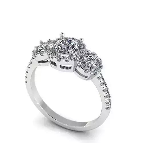 Ring with round stones N01502