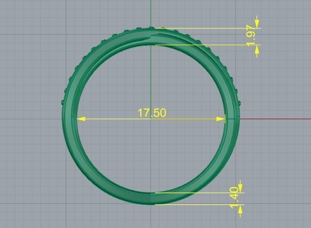 Ring N01493 3D print model_4