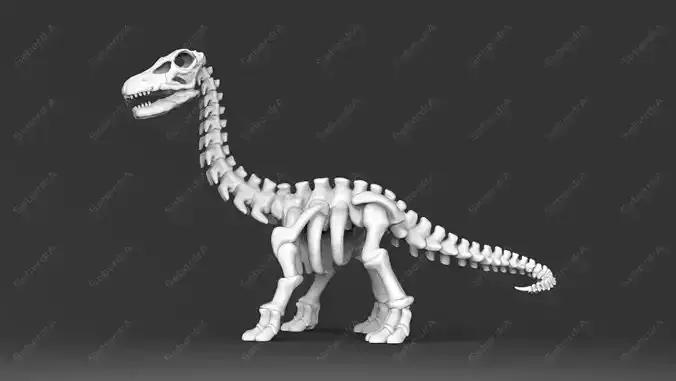 Cute Apatosaurus Skeleton STL for 3D print model