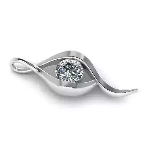 Pendant with one stone N01485