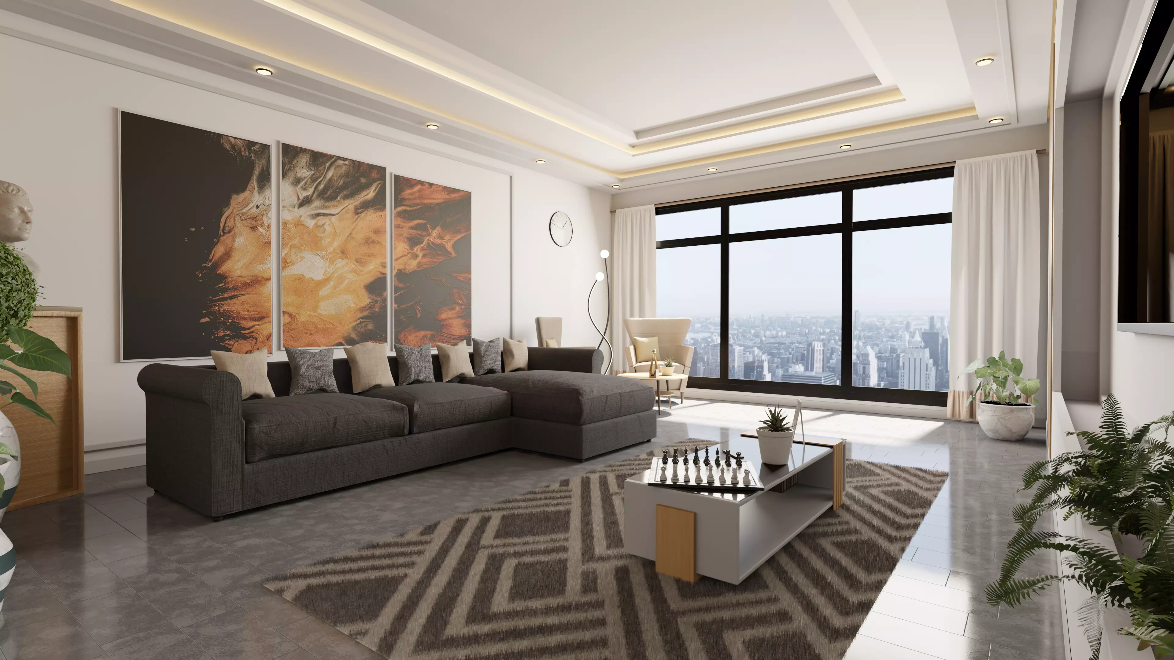 Modern Living Room 3D model