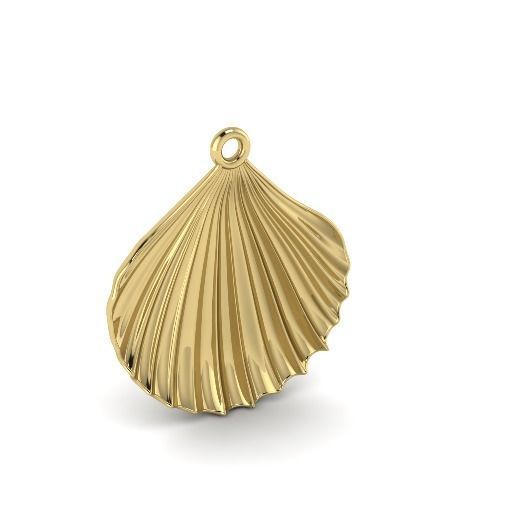 Shell pendant N01481 3D print model_1