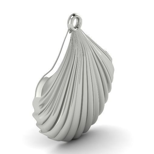 Shell pendant N01481 3D print model_3