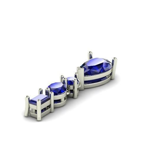 Pendant with stones N01478 3D print model_2