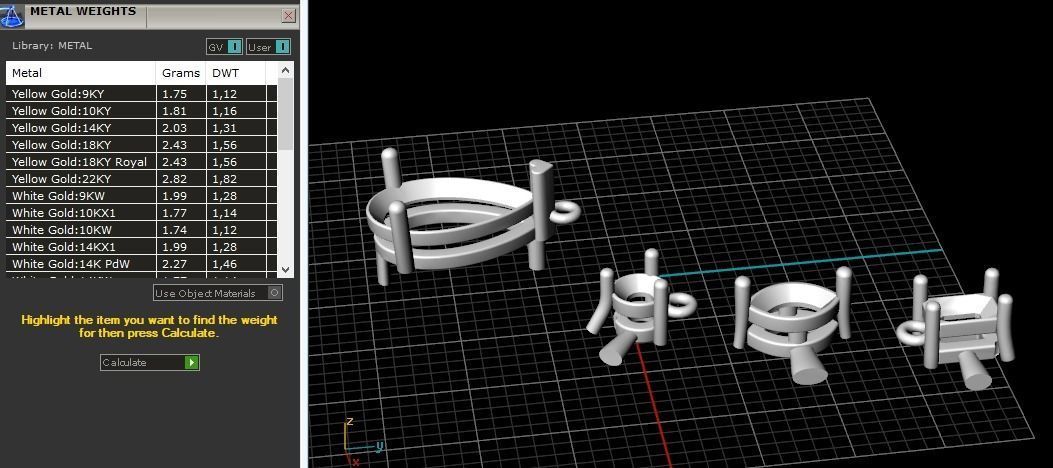 Pendant with stones N01478 3D print model_8