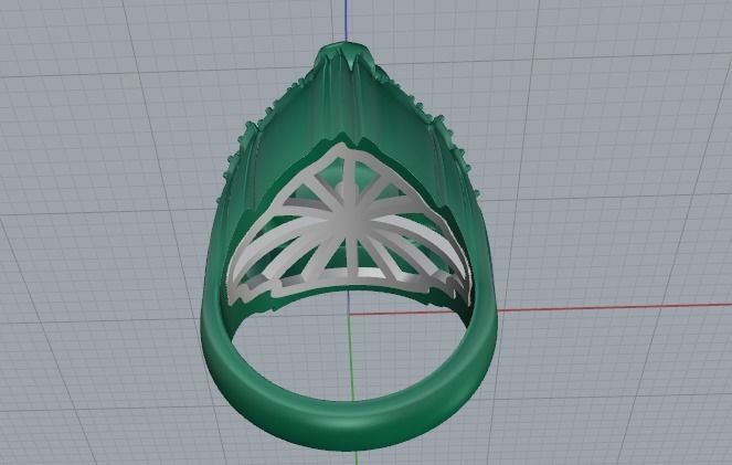 Ring lion N01473 3D print model_7