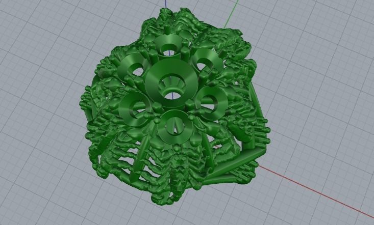 Ring with scorpions N01468 3D print model_5