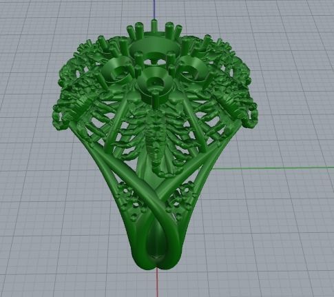 Ring with scorpions N01468 3D print model_6