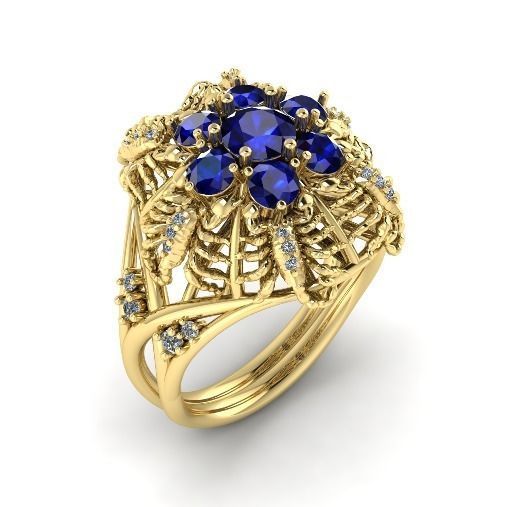 Ring with scorpions N01468 3D print model_4