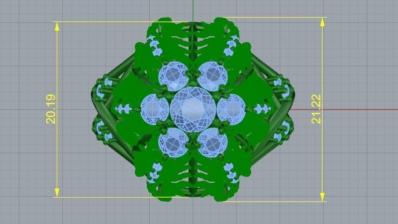 Ring with scorpions N01468 3D print model_9