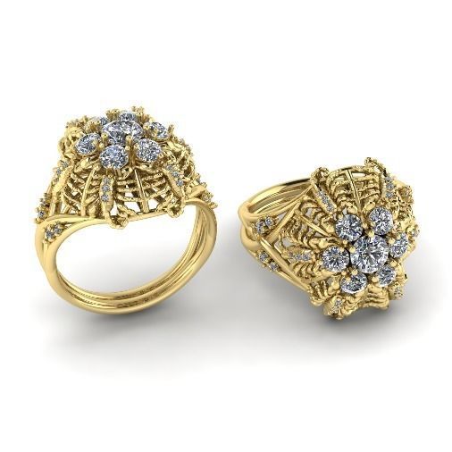 Ring with scorpions N01468 3D print model_2