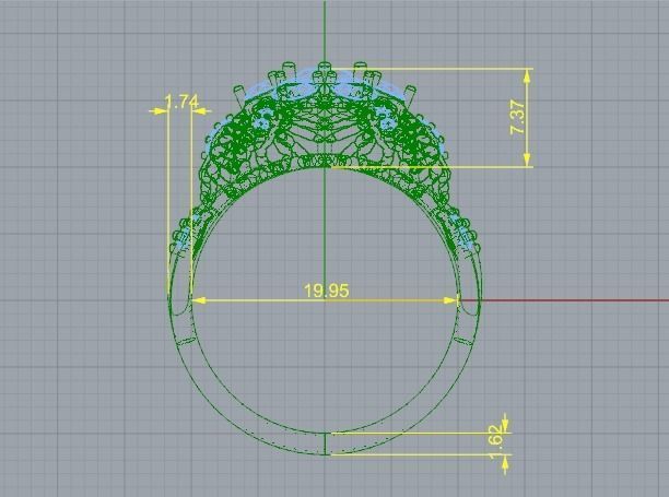 Ring with scorpions N01468 3D print model_7