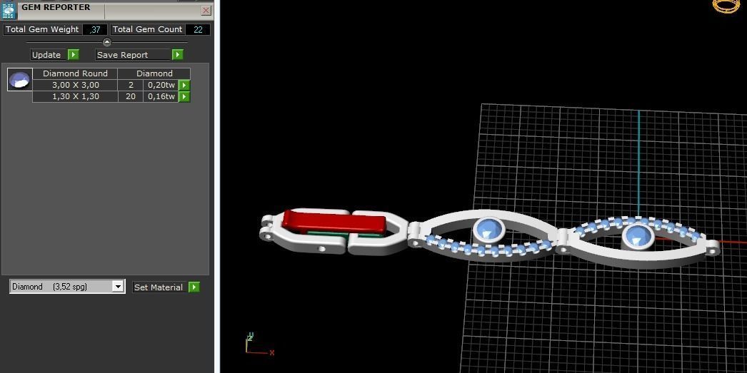 Bracelet Eye N011870 3D print model_9