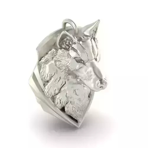 Wolf head Pendant N011862