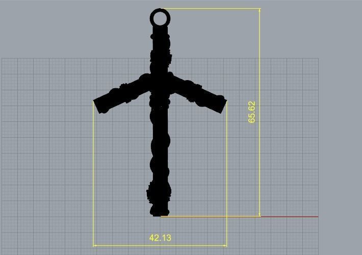 St Ninos cross N011861 3D print model_6