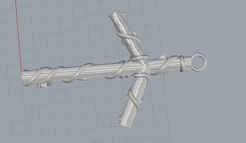 St Ninos cross N011861 3D print model_4