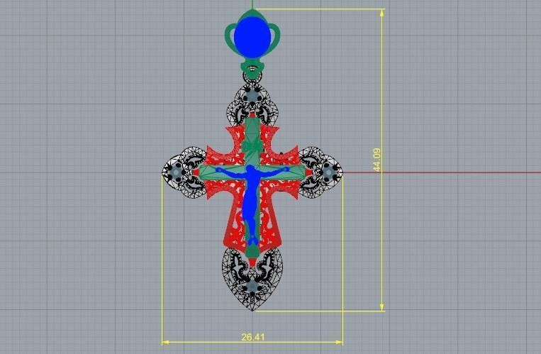 Cross N011860 3D print model_7