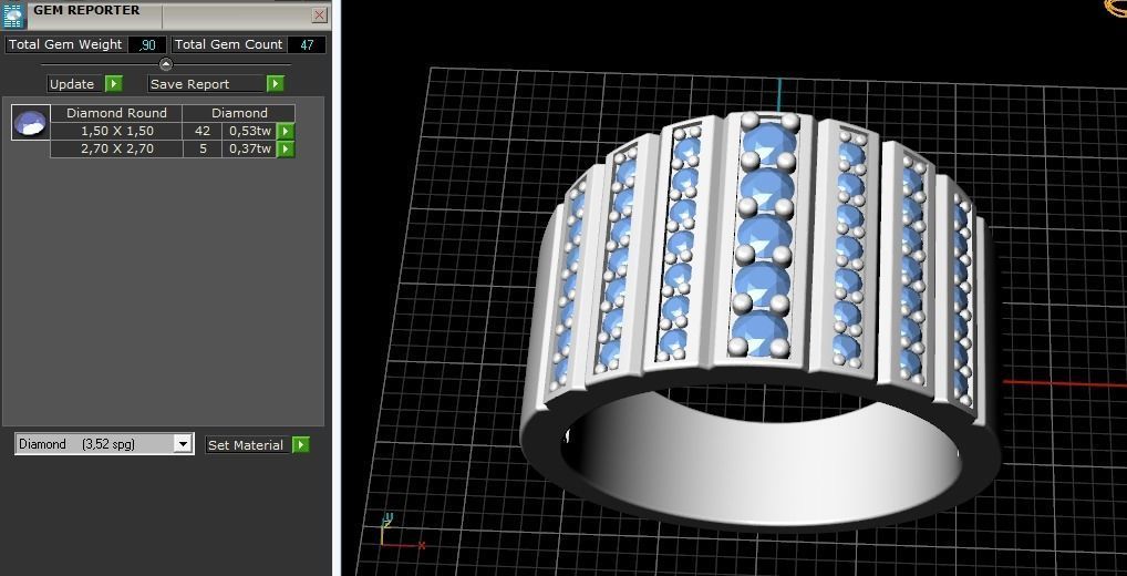 Ring N011859 3D print model_9