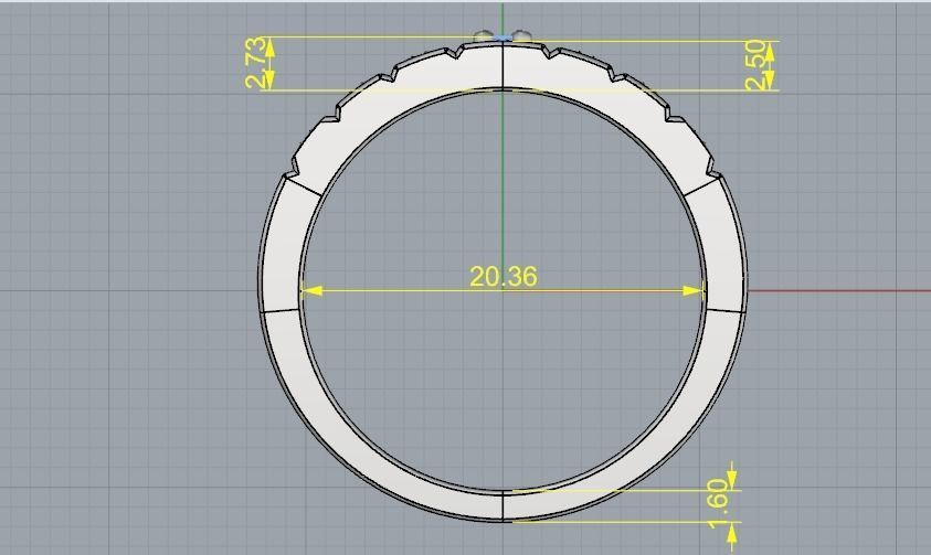 Ring N011859 3D print model_5