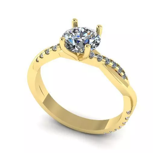 Soliter ring N011851 3D print model_0