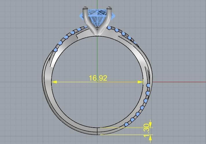 Soliter ring N011851 3D print model_5