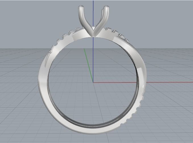Soliter ring N011851 3D print model_3