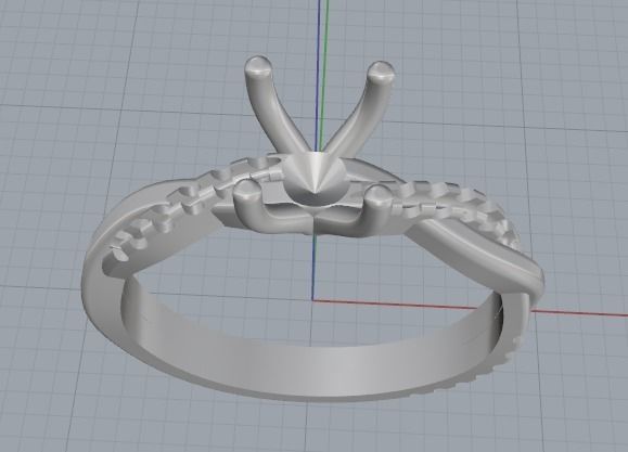 Soliter ring N011851 3D print model_2