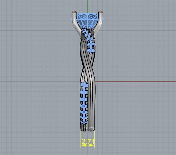Soliter ring N011851 3D print model_6