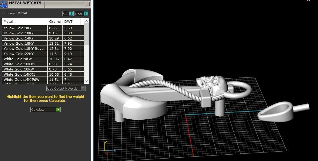 Yakr skull pendant N011846 3D print model_7