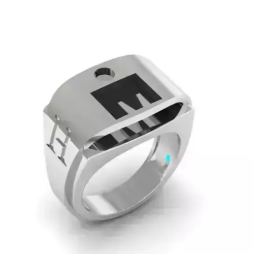 E R H letter ring N011833