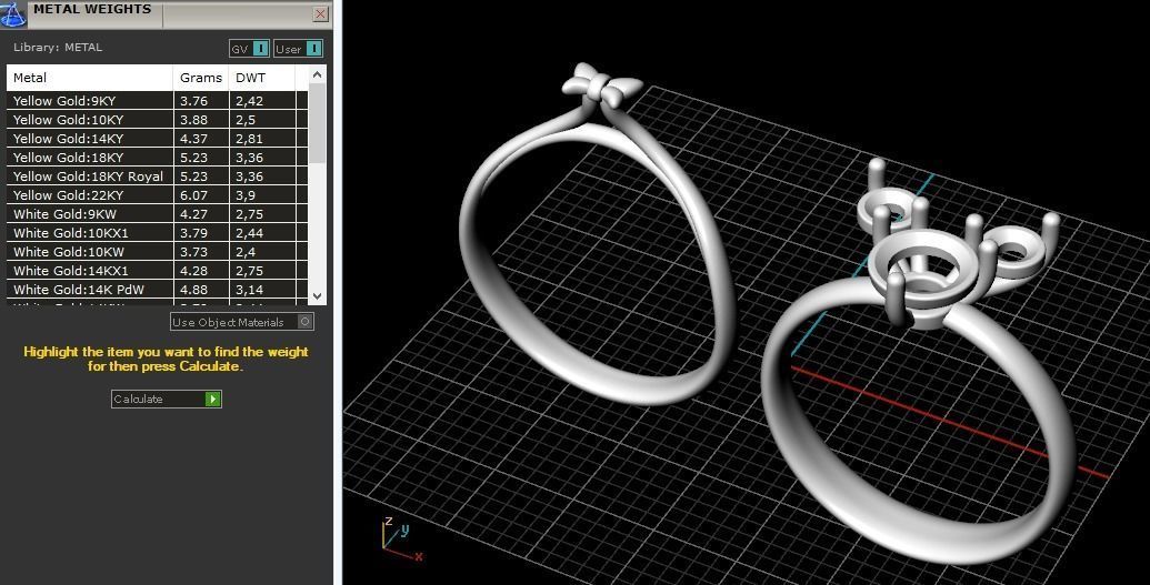 Womens ring with a bow N011924 3D print model_8