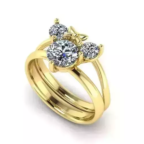 Womens ring with a bow N011924