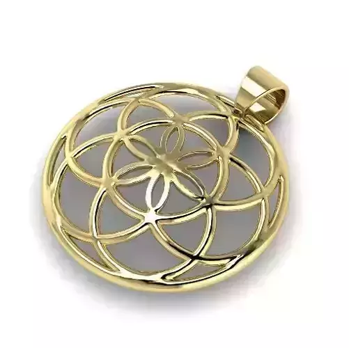 Pendants in the form of seeds of life N011906